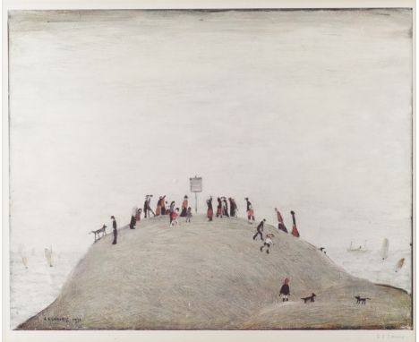 LAURENCE STEPHEN LOWRY (BRITISH, 1887-1976)The Notice Board (1975) signed in pencil 'L S Lowry' and with Fine Art Trade Guild