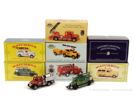 Matchbox Models of Yesteryear "Fire Engine Series" to include YFE02/B Londonderry Bush Fire Brigade, YFE04/B Belrose Voluntee