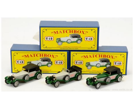 Matchbox Models of Yesteryear Code 2 issues "Leipzig 2007" (1) Y16 Mercedes Benz SS Coupe - dark green body, grey side panels