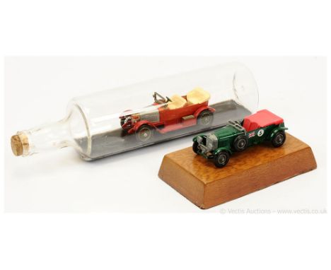 Matchbox Models of Yesteryear a pair of Giftware models (1) Vintage Car in bottle - Y2 1914 Prince Henry Vauxhall - red body 