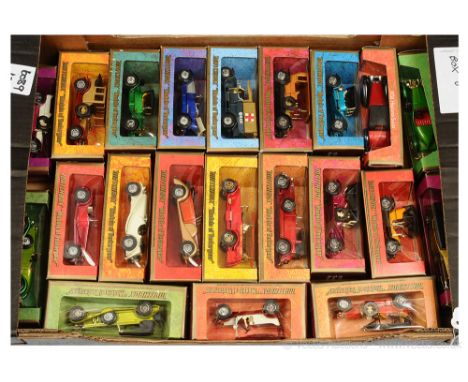 Matchbox Models of Yesteryear a group of early 1970's models in woodgrain style boxes to include Y1 Ford Model T Car - off wh