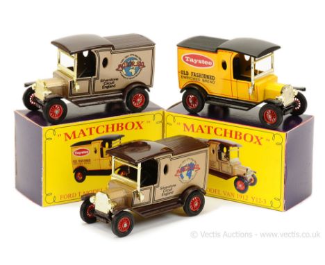 Matchbox Models of Yesteryear Code 2 issues Y12 1912 Ford Model T Van - Matchbox Club Slovenia (1) Motor 100 in the rare reve