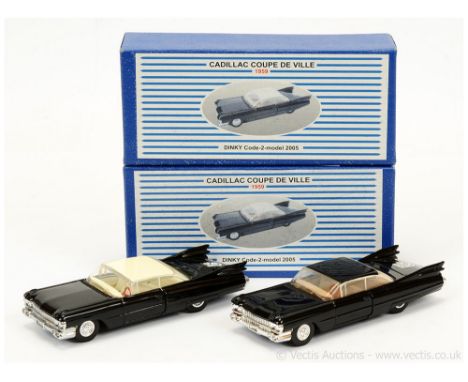 Matchbox Dinky Dutch Code 2 models "HPC" Dutch Print Factory Harnham 2005 (1) 1959 Cadillac Coupe Deville - black with pale b