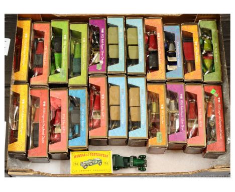 Matchbox Models of Yesteryear a group of early 1970's issues in woodgrain style boxes to include; Y13 1918 Crossley RAF Tende