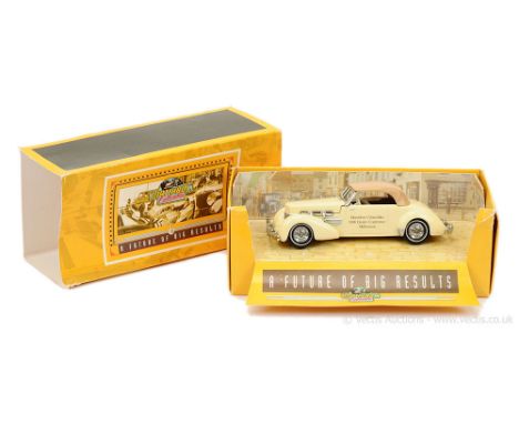 Matchbox Models of Yesteryear Code 2 issue YY18 Cord 812 Sedan - cream with pale brown hood - "Matchbox Collectables 1998 Dea