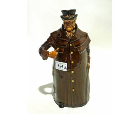 Royal Doulton treacle glaze flask in the form of a coachman 26cms high