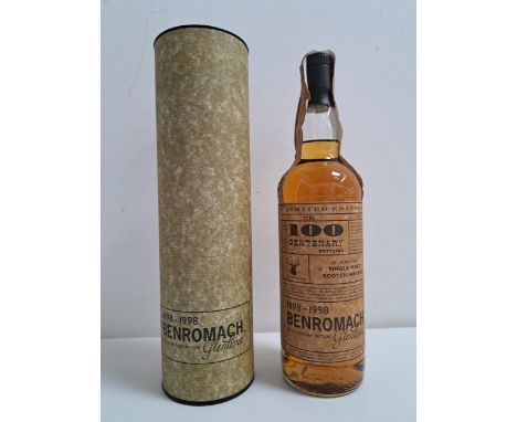 BENROMACH 17 YEAR OLD SINGLE MALT SCOTCH WHISKY SPECIAL CENTENARY BOTTLING Bottled 1998. Bottle number 1236 of 3500. 70cl and