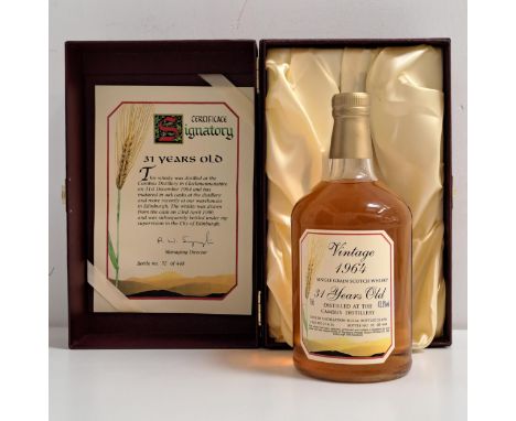 CAMBUS 31 YEAR OLD SINGLE GRAIN SCOTCH WHISKY Signatory Vintage, Vintage Collection Dumpy. From the Cambus distillery closed 