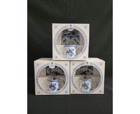 THREE SPODE EDWARDIAN CHILDHOOD COLLECTOR'S SETSeach boxed set comprising a plate, cereal bowl and mug 