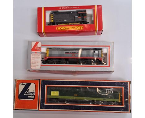 TWO LIMA AND ONE HORNBY TRAINScomprising a Lima reconditioned D9003 Deltic MELD; Lima 204813A5 Class 20906 Hurslet Barclay Ki