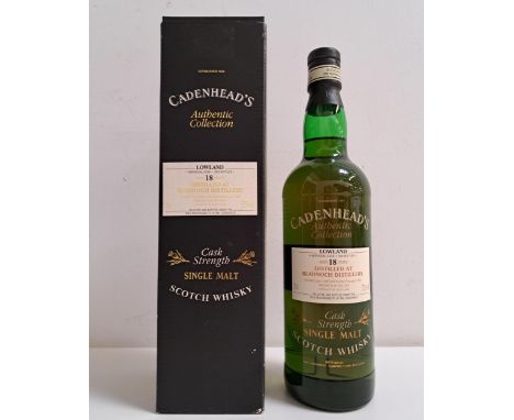 BLADNOCH 18 YEAR OLD SINGLE MALT SCOTCH WHISKY  Cadenhead's Authentic Collection. Distilled June 1980. Bottled February 1999.