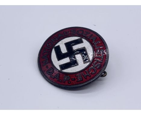  WWII NSDAP Third Reich Nazi Party members enamel badge marked on the back GES.GESCH