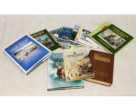 A collection of books and literature about Lyme Regis and the local area including A Short History of Lyme Regis by John Fowl