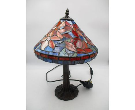 A Tiffany style lamp - overall height approx. 44cm