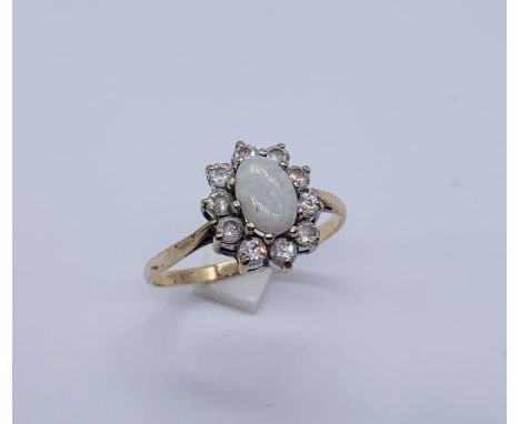 A Gol/sil opal dress ring 