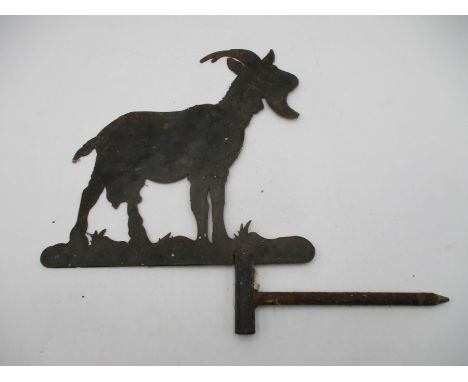 The top of a weather vane in the form of a Goat.