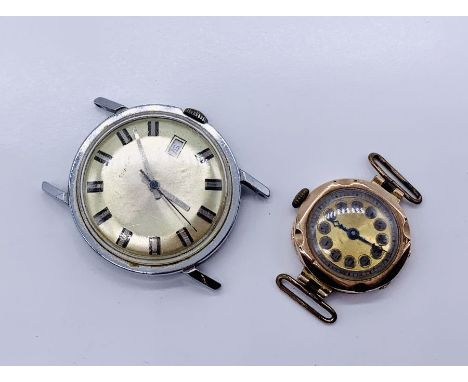 A Victorian 9ct gold ladies watch along with a stainless steel Timex