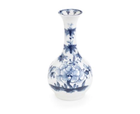 A fine Lowestoft bottle vase, circa 1760Of attractive small size, the globular form with a slender neck and everted rim, pain