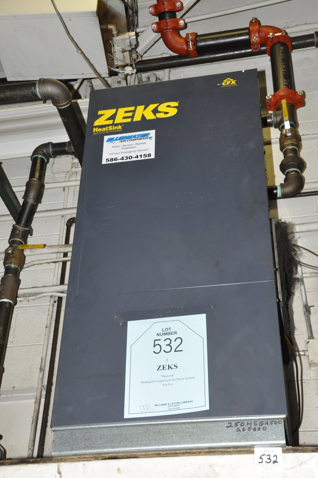 ZEKS "HEATSINK" Packaged Compressed Air Dryer System, S/n N/a