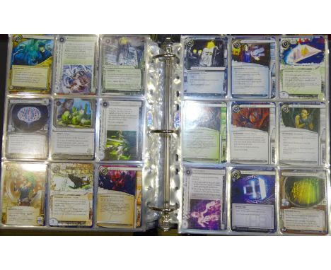 A collection of 'Rage' game cards, approximately 750 and 'Net Runner' game cards, approximately 1200, in three albums. 