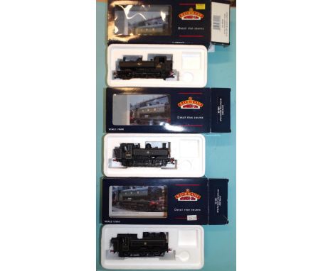 Bachmann OO gauge, three 8750 Pannier tank locomotives: 32-201 RN8763 (x2) and 32-202A RN9753, (all boxed), (3). 