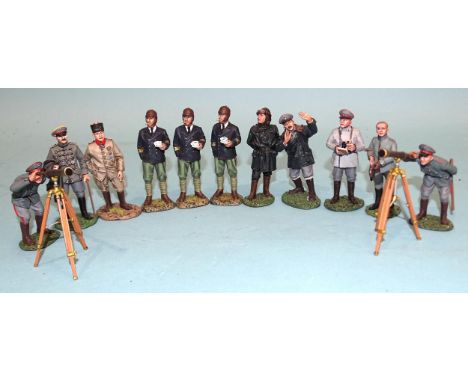 Nine John Jenkins Designs 1/30 scale WWI figures, (no boxes). 