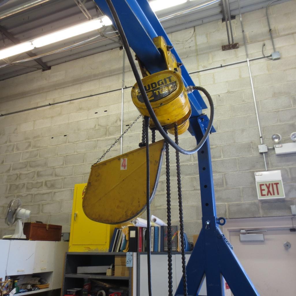 8000 LB Portable A Frame Hoist System with Budgit 2 to Electric Hoist ...