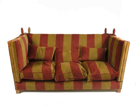 A Mulberry Knoll style sofa, width 82ins