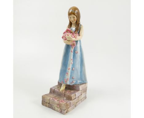 A Royal Worcester figure, Rose Maiden, modelled by F G Doughty, model number 3224, puce marks, height 8.5ins