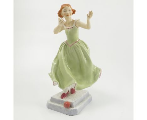 A Royal Worcester figure, Priscilla, modelled by F G Doughty, model number 3480, height 10ins Condition report: Small firing 
