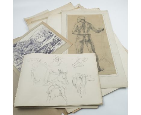 Constance Anne Parker, a quantity of various life studies and drawings together with a sketch book 