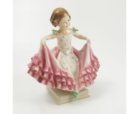 A Royal Worcester figure, The Curtsey, modelled by F G Doughty, model number 3360, height 6ins