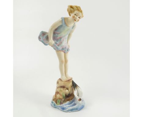 A Royal Worcester figure, Sea Breeze, modelled by F G Doughty, model number 3008, puce marks, height 8.25ins Condition report