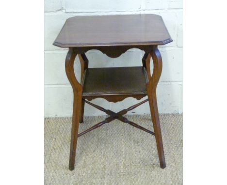 A late 19th / early 20thC occasional table with shelf below, W53 x H69cm