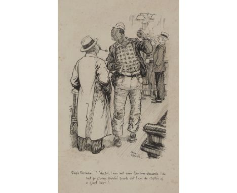 Charles Grave / Chas Grave (1886-1944), British cartoonist for Punch magazine, politically incorrect pre-WW2 social history p
