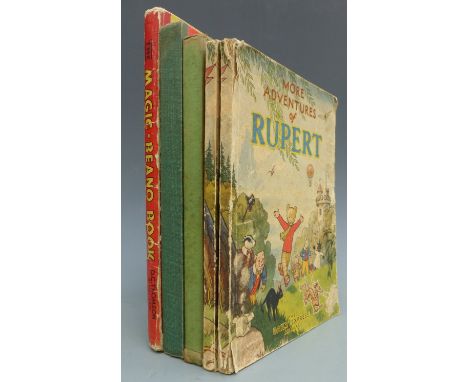 Two Rupert Bear annuals both 1947, Disney Mickey Mouse annual, Eagle No 1 and a Magic Beano Book 