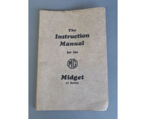 A 1933 MG Midget J series instruction manual 