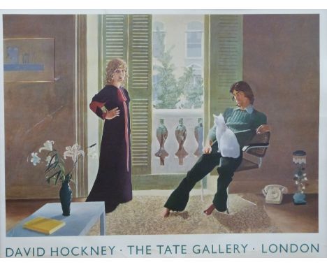 Framed poster David Hockney, The Tate Gallery London, Vincent Van Gogh poster and a Jane Avril Jardin de Paris poster 