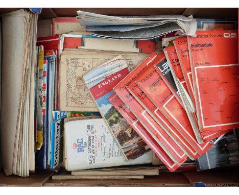 A collection of Ordnance Survey maps to include cloth/linen backed examples, RAF Edition (War) c1940 of the Strait of Dover, 