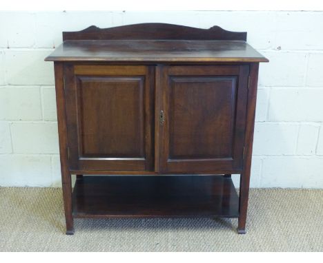 An early 20thC cupboard with shelf below, W107 x D55 x H105cm