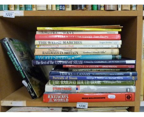 A quantity of railway interest books to include railway art, line specific titles etc 