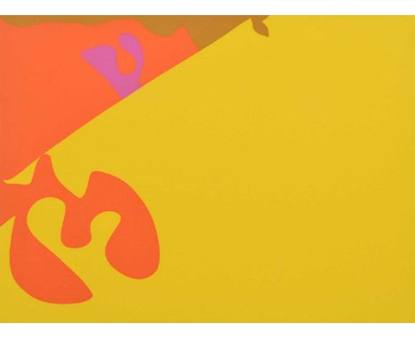 Patrick Heron (British 1920-1999) "17: Small Screenprint - Violet Diagonal", 1978 from 'The Shapes of Colour', signed in penc