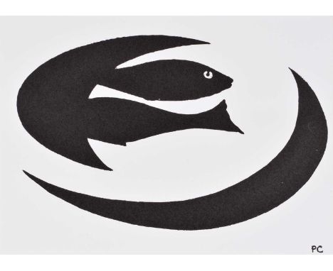 Patrick Caulfield C.B.E., R.A. (British 1936-2005) "Two Fish on a Plate", 1999, unsigned, but with artist's printed monogram 