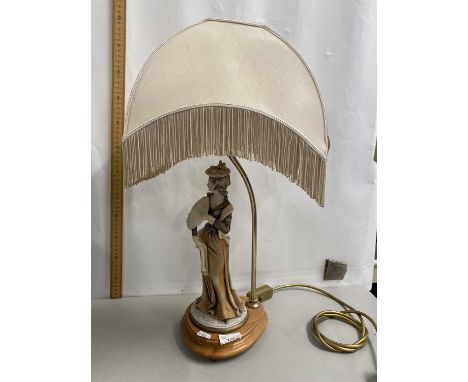 Modern table lamp with figural base