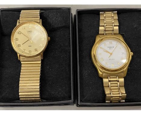 Two cased gents wristwatches Tissot and Timex