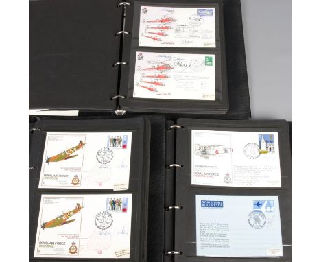 Three albums of vintage military, air mail and RAF First Day Covers, approx. 150 covers.