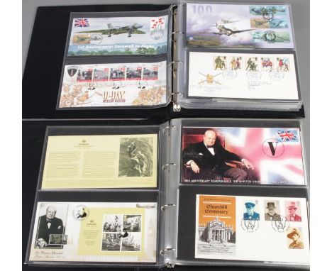 Two albums of military and RAF First Day Covers, with many signed and special limited edition examples, approx. 140 covers.