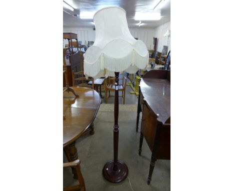A beech standard lamp 