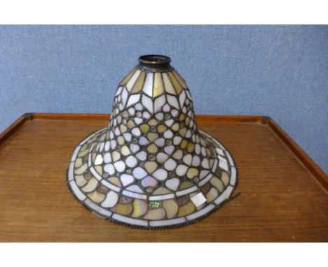 A Tiffany style glass light shade 