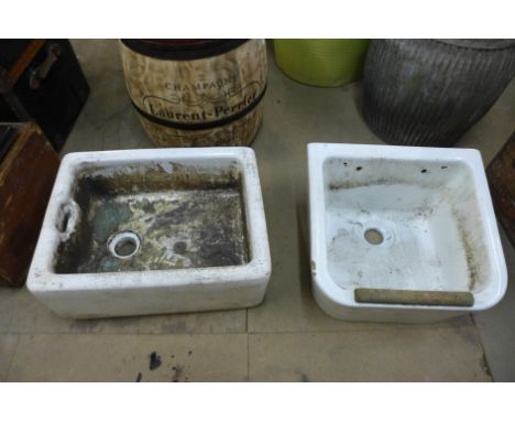 Two ceramic sinks 